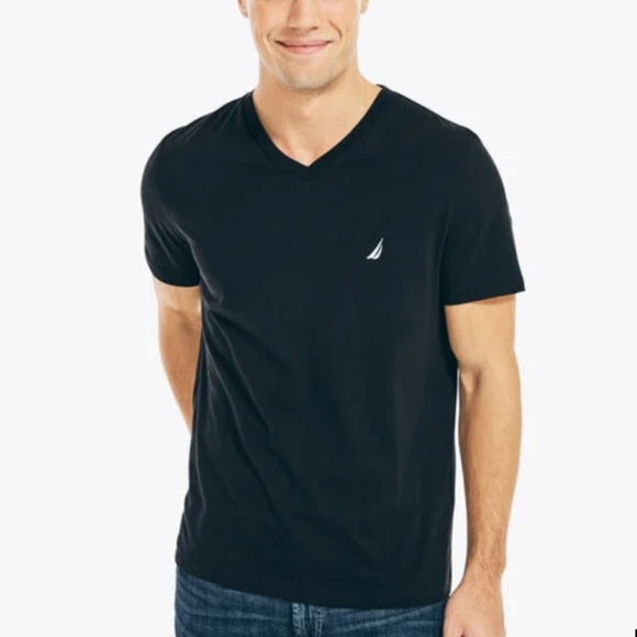 Nautica Men's V-neck Slim Fit T-shirt Medium - Picture 1 of 8